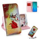 For Xiaomi Redmi Note 8 Pro Colored Drawing Pattern Colorful Magnetic Buckle Horizontal Flip PU Leather Case with Holder & Card Slots & Wallet & Lanyard(Glasses Fox) - 1