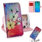 For Xiaomi Redmi Note 8 Pro Colored Drawing Pattern Colorful Magnetic Buckle Horizontal Flip PU Leather Case with Holder & Card Slots & Wallet & Lanyard(Magnolia) - 1
