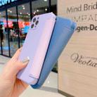 For iPhone 12 mini Imitate Liquid Silicone Horizontal Flip Leather Case with Card Slots (Blue) - 3