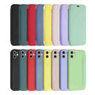 For iPhone 11 Imitate Liquid Silicone Horizontal Flip Leather Case with Card Slots (Light Purple) - 2