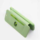 For iPhone 11 Pro Max Imitate Liquid Silicone Horizontal Flip Leather Case with Card Slots (Dark Green) - 3