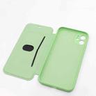For iPhone 11 Pro Max Imitate Liquid Silicone Horizontal Flip Leather Case with Card Slots (Dark Green) - 5
