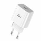 TOTUDESIGN HY034 Glory Series 20W Type-C / USB-C Fast Charging Travel Charger Power Adapter, EU Plug(White) - 1