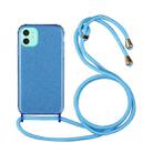 For iPhone 11 Glitter Powder Shockproof TPU Protective Case with Lanyard (Blue) - 1