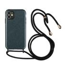 For iPhone 11 Glitter Powder Shockproof TPU Protective Case with Lanyard (Black) - 1