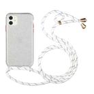 For iPhone 11 Glitter Powder Shockproof TPU Protective Case with Lanyard (Silver) - 1