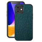 For iPhone 12 mini Shockproof Cloth Texture PC + TPU Magsafe Case (Green) - 1