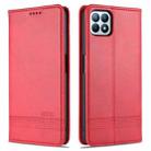 For OPPO A72 5G AZNS Magnetic Calf Texture Horizontal Flip Leather Case with Card Slots & Holder & Wallet(Red) - 1