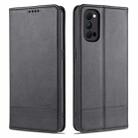 For OPPO Reno4 / Reno4 Pro AZNS Magnetic Calf Texture Horizontal Flip Leather Case with Card Slots & Holder & Wallet(Black) - 1