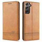 For Samsung Galaxy S30 Plus AZNS Magnetic Calf Texture Horizontal Flip Leather Case with Card Slots & Holder & Wallet(Light Brown) - 1