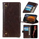 For Motorola Moto E7 Copper Buckle Nappa Texture Horizontal Flip Leather Case with Holder & Card Slots & Wallet(Coffee) - 1