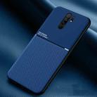 For Xiaomi Redmi 9 Classic Tilt Strip Grain Magnetic Shockproof PC + TPU Case(Blue) - 1