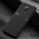 For Xiaomi Redmi 10X 5G Classic Tilt Strip Grain Magnetic Shockproof PC + TPU Case(Black) - 1