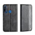 For Huawei P20 Lite 2019 Business Solid Color Stitching Horizontal Flip Leather Case, with Holder & Card Slots & Wallet & Lanyard(Grey) - 1