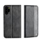 For Galaxy Note10+ Business Solid Color Stitching Horizontal Flip Leather Case, with Holder & Card Slots & Wallet & Lanyard(Grey) - 1