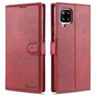 For Samsung Galaxy A42 5G AZNS Calf Texture Horizontal Flip Leather Case with Holder & Card Slots & Wallet & Photo Frame(Red) - 1