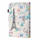 Coloured Drawing Stitching Horizontal Flip Leather Case with Holder & Card Slot & Sleep / Wake-up Function For iPad 10.2 2021 / 2020 / 2019 / Air (2019)(Tower and Butterflies) - 3