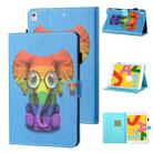 Coloured Drawing Stitching Horizontal Flip Leather Case with Holder & Card Slot & Sleep / Wake-up Function For iPad 10.2 2021 / 2020 / 2019 / Air (2019)(Colorful Elephant) - 1