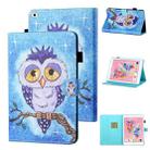 Coloured Drawing Stitching Horizontal Flip Leather Case with Holder & Card Slot & Sleep / Wake-up Function For iPad Air / Air 2 / 9.7 (2017) & (2018)(Blue Owl) - 1