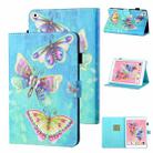 Coloured Drawing Stitching Horizontal Flip Leather Case with Holder & Card Slot & Sleep / Wake-up Function For iPad Air / Air 2 / 9.7 (2017) & (2018)(Colorful Butterflies) - 1