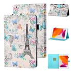 Coloured Drawing Stitching Horizontal Flip Leather Case with Holder & Card Slot & Sleep / Wake-up Function For iPad mini 5 / 4 / 3 / 2 / 1(Tower and Butterflies) - 1