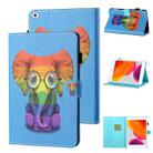 Coloured Drawing Stitching Horizontal Flip Leather Case with Holder & Card Slot & Sleep / Wake-up Function For iPad mini 5 / 4 / 3 / 2 / 1(Colorful Elephant) - 1