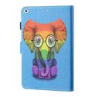 Coloured Drawing Stitching Horizontal Flip Leather Case with Holder & Card Slot & Sleep / Wake-up Function For iPad mini 5 / 4 / 3 / 2 / 1(Colorful Elephant) - 3