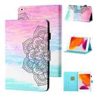 Coloured Drawing Stitching Horizontal Flip Leather Case with Holder & Card Slot & Sleep / Wake-up Function For iPad mini 5 / 4 / 3 / 2 / 1(Colorful Mandala) - 1
