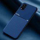 For vivo S7 Classic Tilt Strip Grain Magnetic Shockproof PC + TPU Case(Blue) - 1