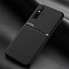 For vivo Y73s Classic Tilt Strip Grain Magnetic Shockproof PC + TPU Case(Black) - 1