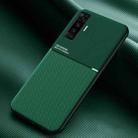 For vivo X50 Classic Tilt Strip Grain Magnetic Shockproof PC + TPU Case(Green) - 1