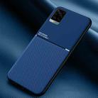 For vivo V20 Classic Tilt Strip Grain Magnetic Shockproof PC + TPU Case(Blue) - 1