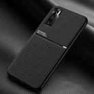 For vivo V20 SE Classic Tilt Strip Grain Magnetic Shockproof PC + TPU Case(Black) - 1