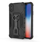 For iPhone X / XS Peacock Style PC + TPU Protective Case with Bottle Opener(Black) - 1