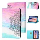 For Huawei MediaPad T5 10.1 Coloured Drawing Stitching Horizontal Flip Leather Case with Holder & Card Slot(Colorful Mandala) - 1
