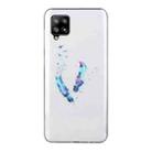 For Samsung Galaxy A12 Coloured Drawing Pattern Transparent TPU Protective Case(Feather) - 1