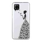 For Samsung Galaxy A42 Coloured Drawing Pattern Transparent TPU Protective Case(Butterfly Girl) - 1