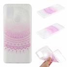 For Samsung Galaxy S20 FE Coloured Drawing Pattern Transparent TPU Protective Case(Pink Flower) - 1