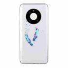 For Huawei Mate 40 Coloured Drawing Pattern Transparent TPU Protective Case(Feather) - 1