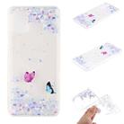 For Huawei P smart 2021 Coloured Drawing Pattern Transparent TPU Protective Case(Flower Butterfly) - 1