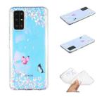 For Xiaomi Mi 10T Coloured Drawing Pattern Transparent TPU Protective Case(Flower Butterfly) - 1