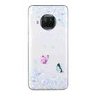 For Xiaomi Mi 10T Lite Coloured Drawing Pattern Transparent TPU Protective Case(Flower Butterfly) - 1