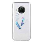 For Xiaomi Mi 10T Lite Coloured Drawing Pattern Transparent TPU Protective Case(Feather) - 1