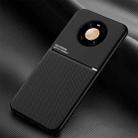 For Huawei Mate 40 Pro Classic Tilt Strip Grain Magnetic Shockproof PC + TPU Case(Black) - 1