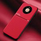 For Huawei Mate 40 Pro Classic Tilt Strip Grain Magnetic Shockproof PC + TPU Case(Red) - 1