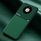 For Huawei Mate 40 Pro Classic Tilt Strip Grain Magnetic Shockproof PC + TPU Case(Dark Green) - 1