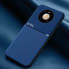 For Huawei Mate 40 Classic Tilt Strip Grain Magnetic Shockproof PC + TPU Case(Blue) - 1