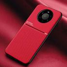 For Huawei Mate 40 Pro+ Classic Tilt Strip Grain Magnetic Shockproof PC + TPU Case(Red) - 1