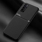 For Huawei nova 7 5G Classic Tilt Strip Grain Magnetic Shockproof PC + TPU Case(Black) - 1