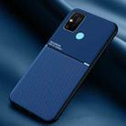 For Huawei Honor Play 9A Classic Tilt Strip Grain Magnetic Shockproof PC + TPU Case(Blue) - 1